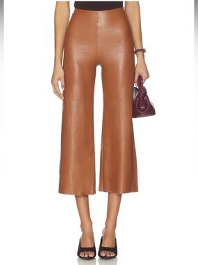 Commando Copper-Brown Cropped Flare Leggings